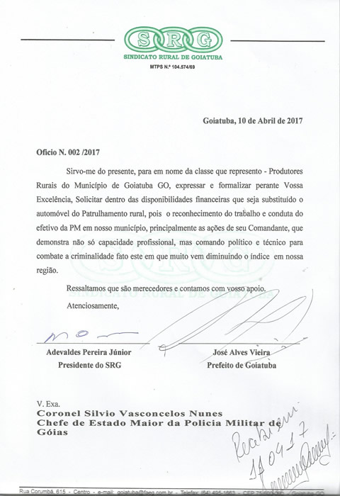 Patrulha Rural Ter Nova Viatura Prefeitura Municipal De Goiatuba